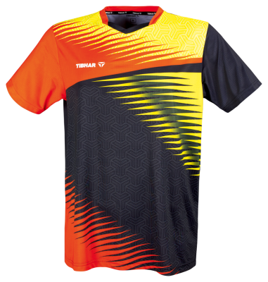 TIBHAR Shirt Azur orange-schwarz